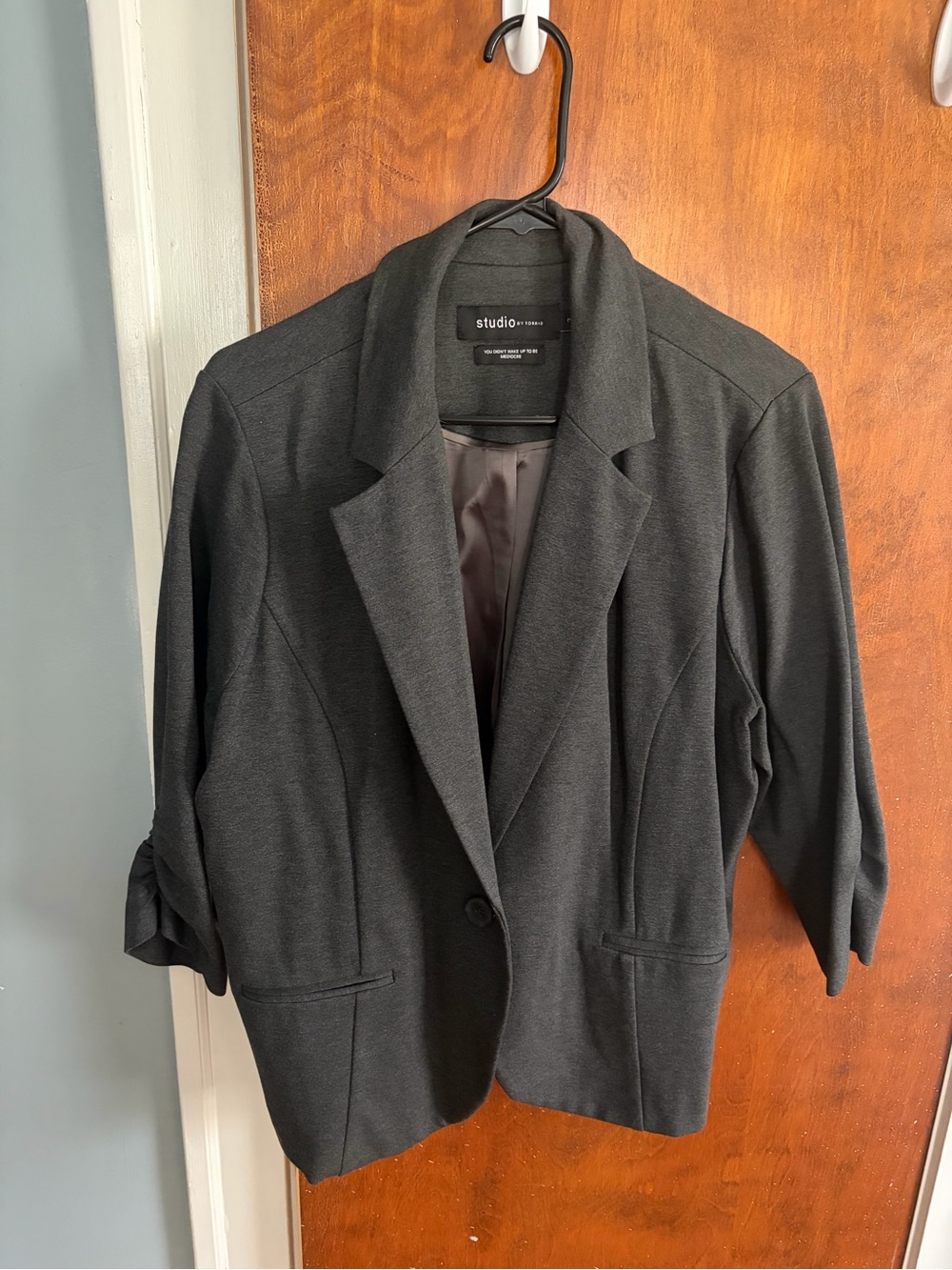 torrid Black Women's Single-Button Notch Lapel Blazer